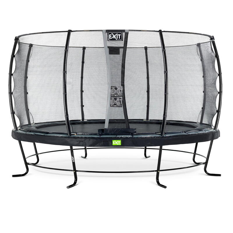 EXIT Elegant trampoline ø427cm met Economy veiligheidsnet - zwart