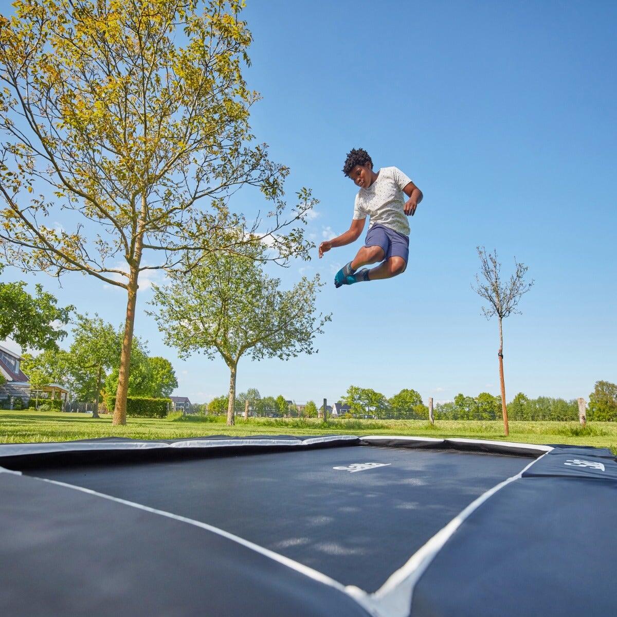 10ft x 7ft Salta Black Royal Baseground Rectangular Trampoline 3/7