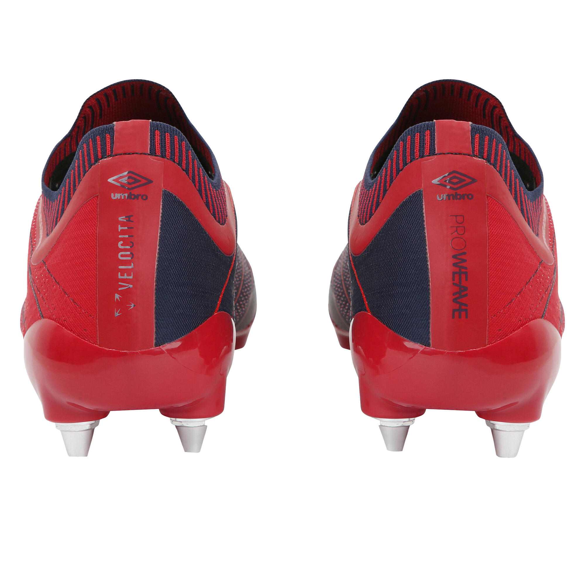 Scarpe Da Calcio Uomo Umbro Velocita Elixir Pro Rosso Rococò Bianco Blu 2/4
