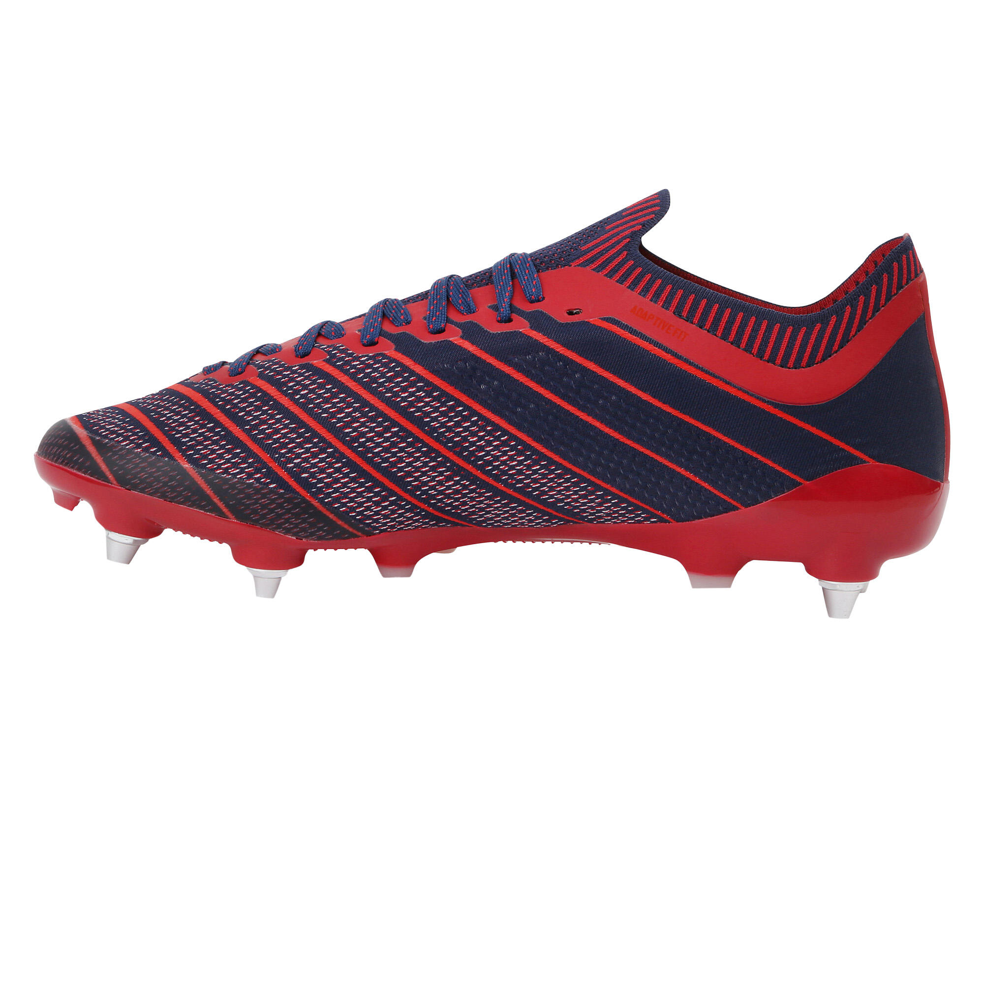 Scarpe Da Calcio Uomo Umbro Velocita Elixir Pro Rosso Rococò Bianco Blu 3/4