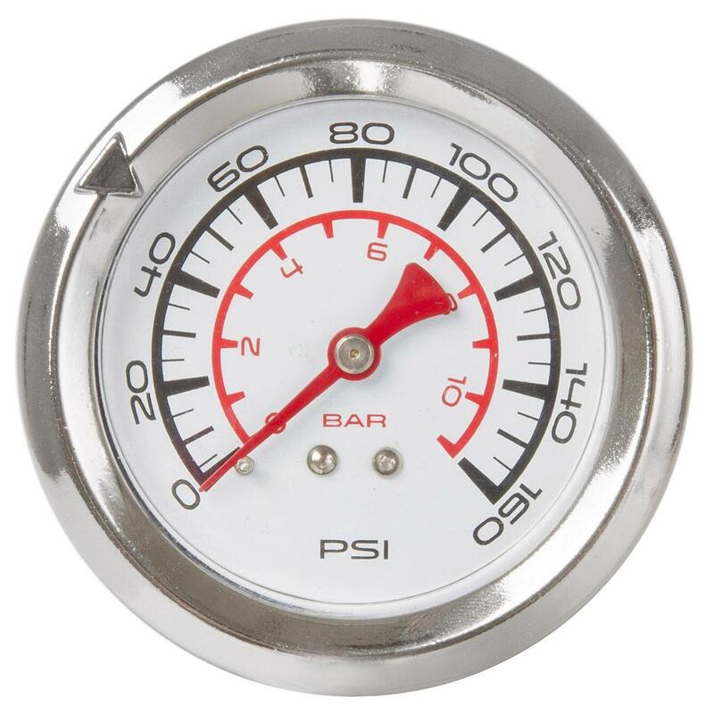 M-Wave pompe avec manomètre aluminium de 61 cm argent