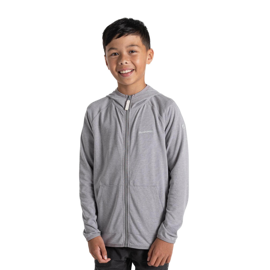 Childrens/Kids Frey Nosilife Hooded Jacket (Soft Grey Marl)