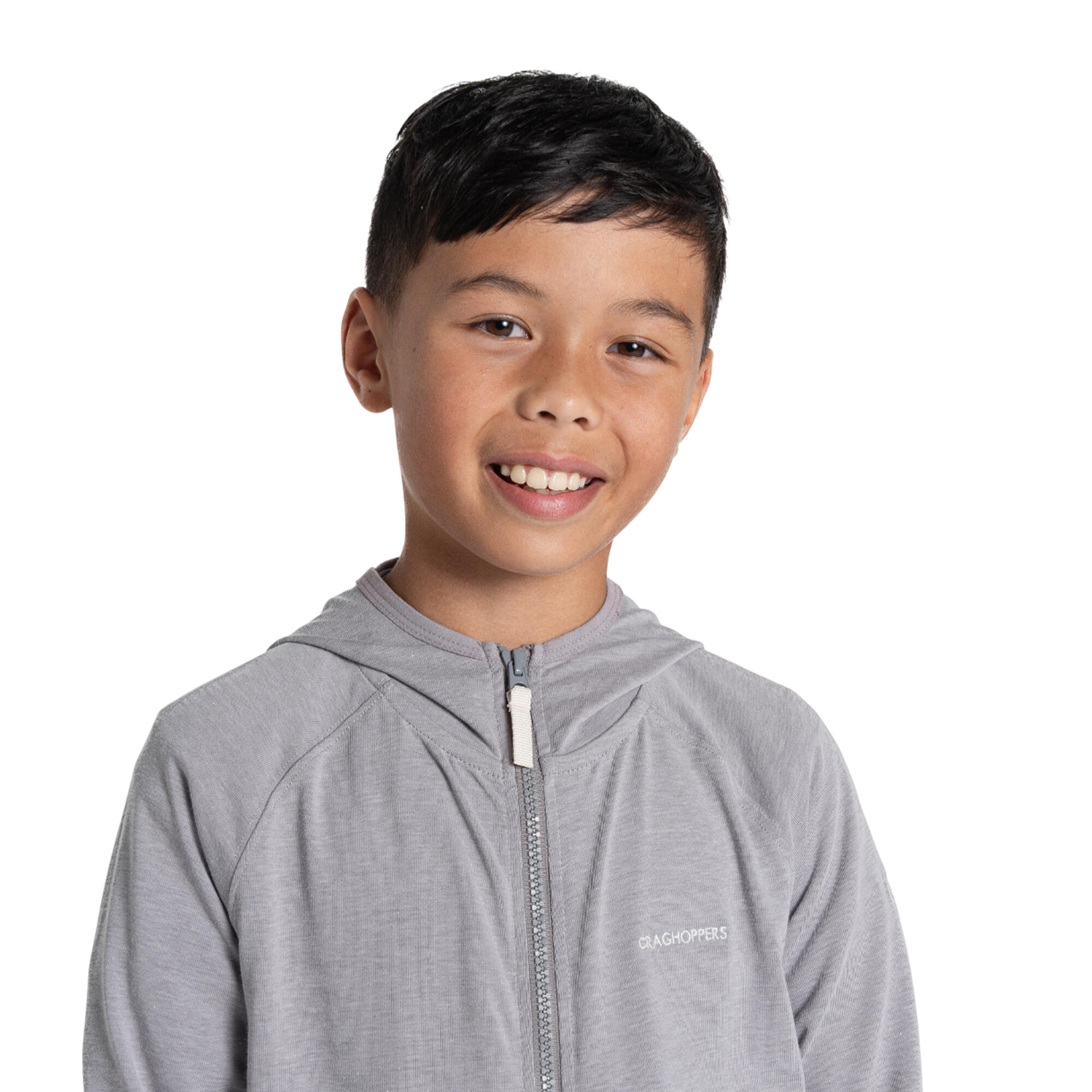 Veste À Capuche FREY Enfant (Gris Clair Chiné) 3/4