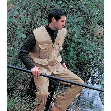 Safari Veste Sans Manches Homme (Noir)