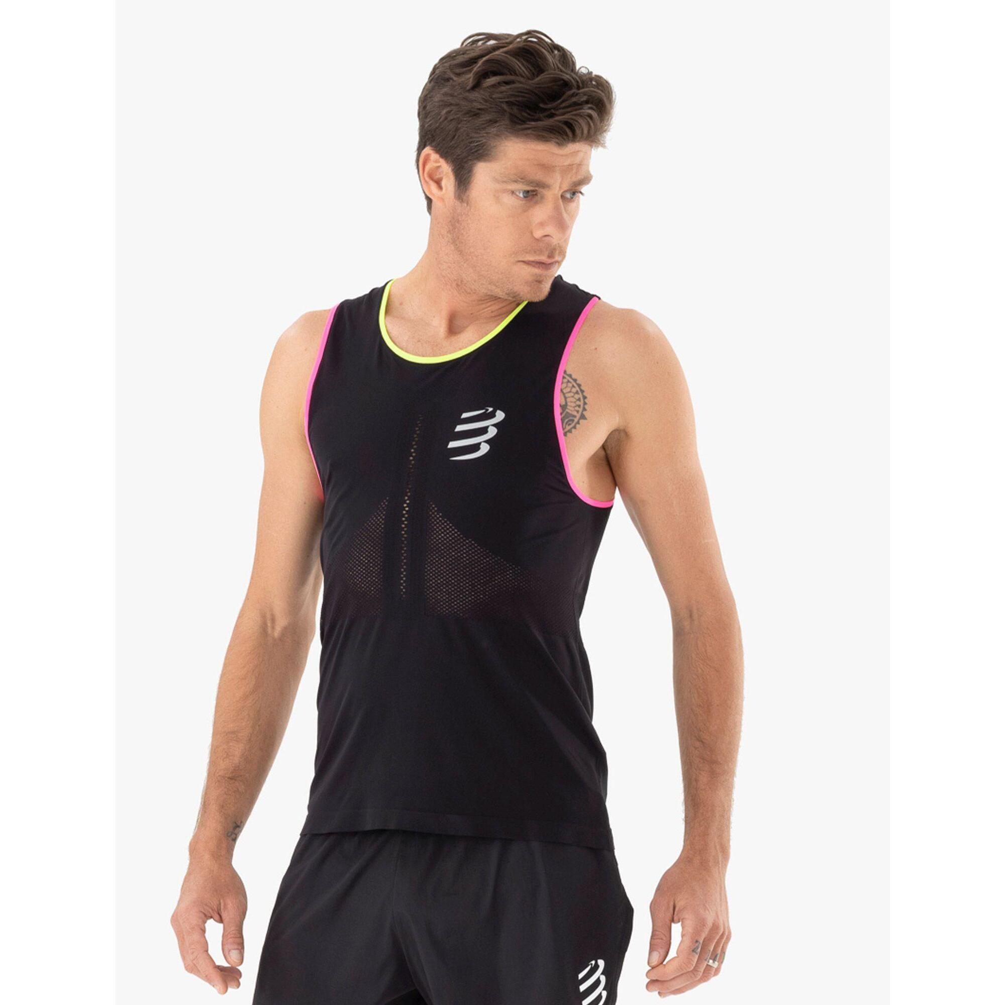Koszulka do biegania męska Compressport Pro Racing Singlet