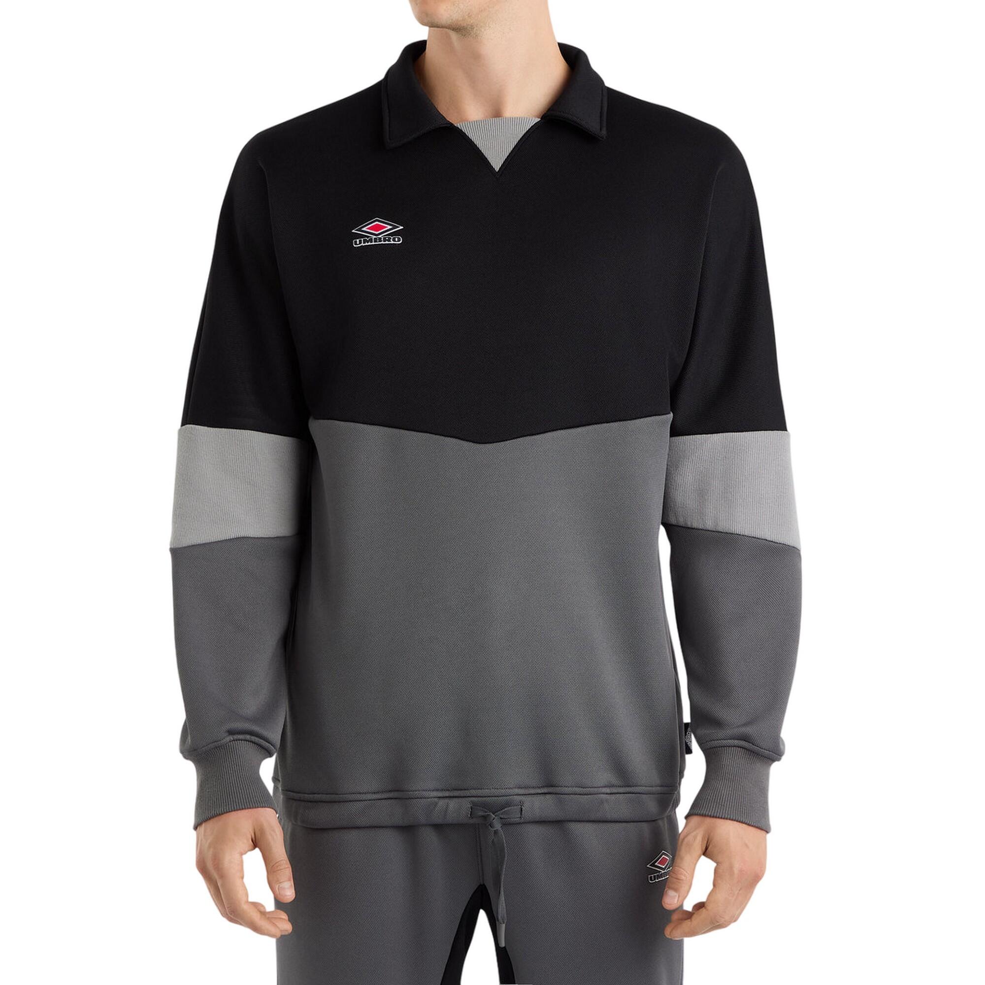 UMBRO Mens Drill Top (Black/Iron Gate/Monument)