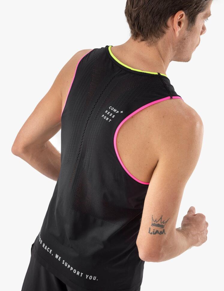 Koszulka do biegania męska Compressport Pro Racing Singlet