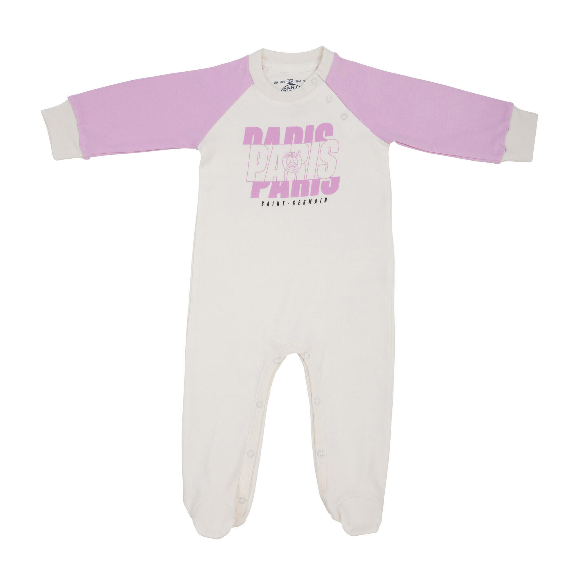 Paris Saint Germain - Grenouillère Bébé Fille Psg - Collection Officielle Paris Saint Germain - T-shirt Manches Longues - Rose - 6 Mois - Decathlon