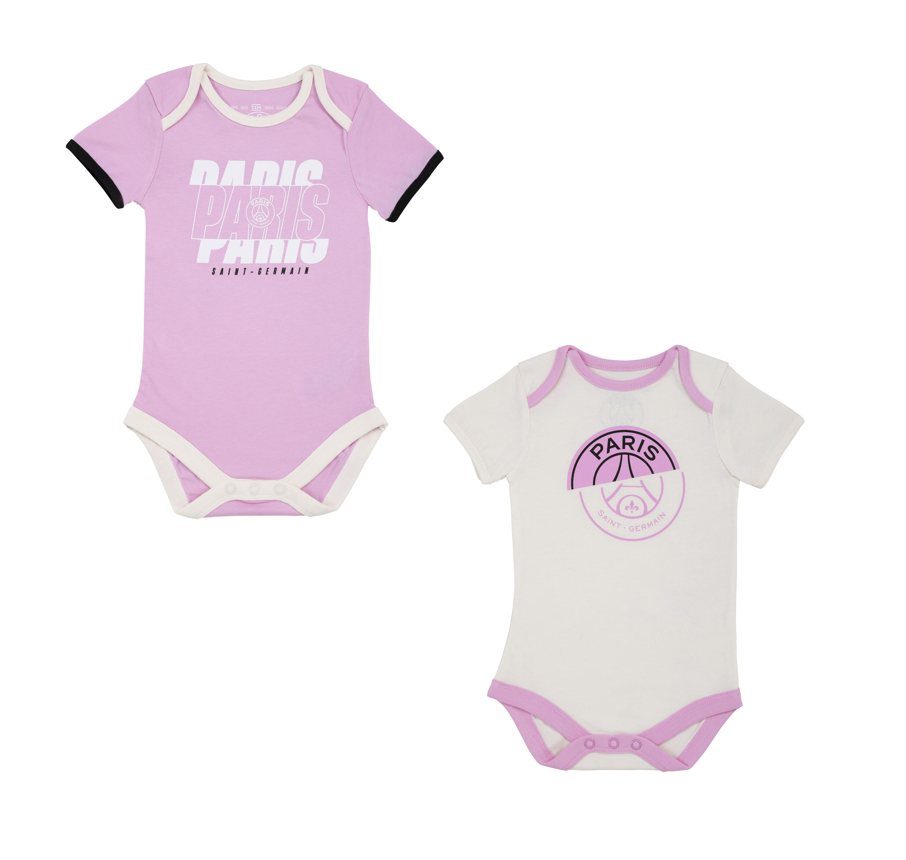 2 x body bébé fille PSG - Collection officielle PARIS SAINT GERMAIN 1/2