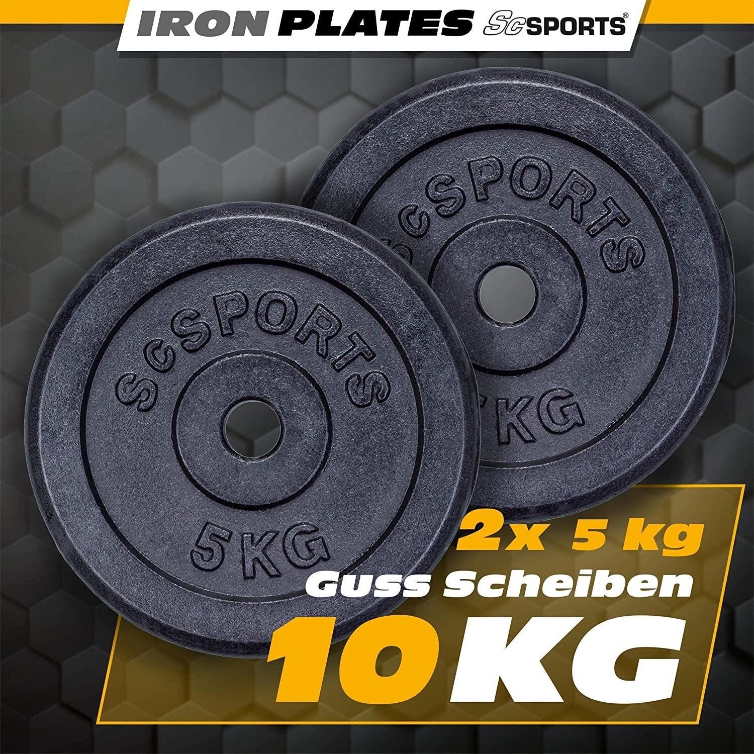 Disque musculation fonte - Set 2x5kg 3/6