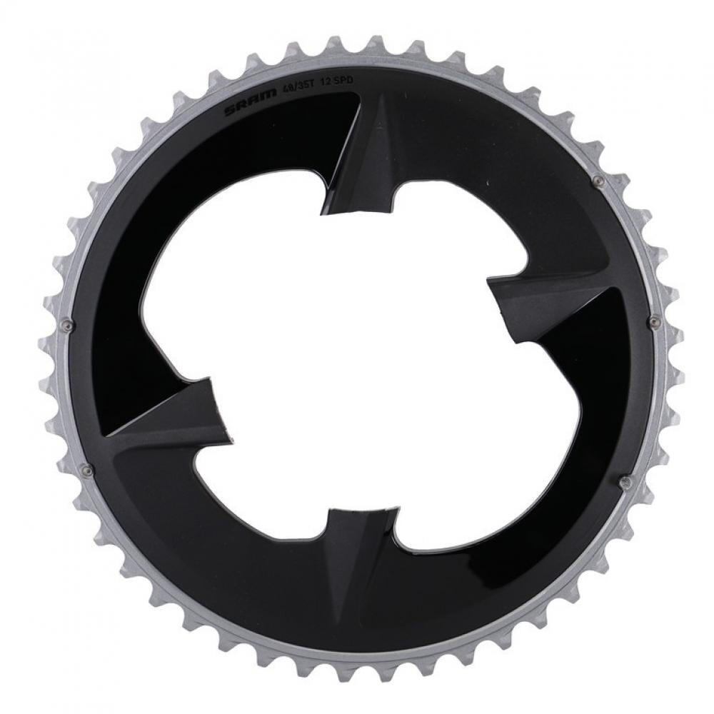 Corona Bici in alluminio con coperchio Sram Rival 107 BCD 48 T 2/2