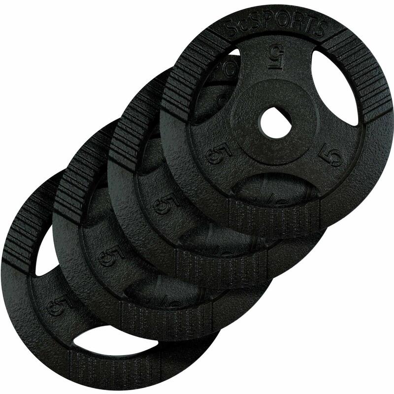 Set de discuri de greutate 20 KG (4x 5) 30 si 31mm fonta cu grip negru ScSPORTS