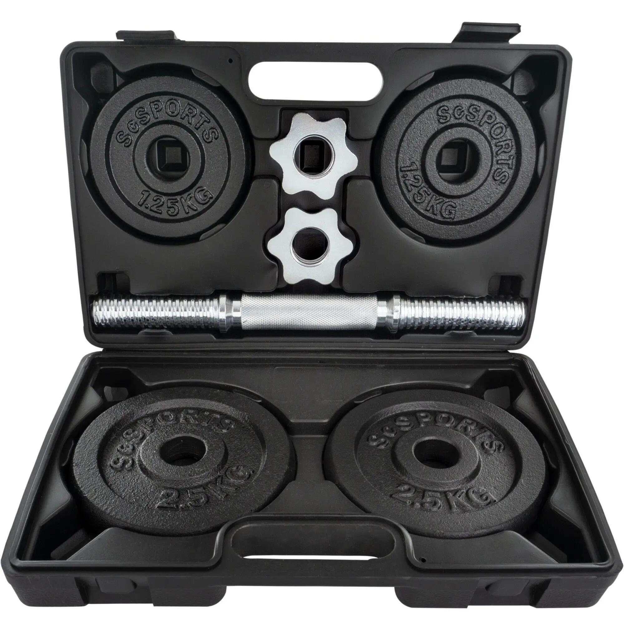 Set haltere 7.5 kg 30 și 31 mm din fontă elemente de fixare stea carcasa 2/6