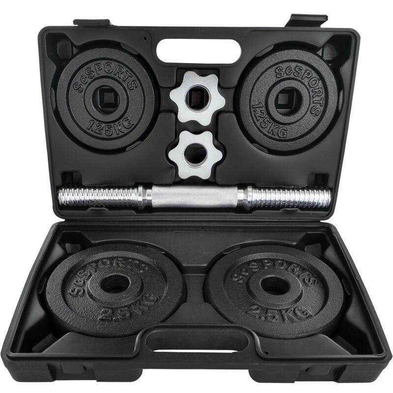 Set haltere 7.5 kg 30 și 31 mm din fontă elemente de fixare stea carcasa