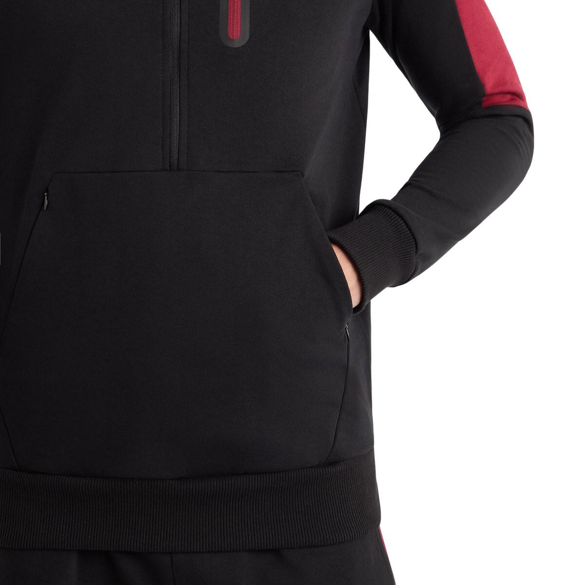 Sweat À Capuche TERRACE Homme (Noir / Rouge Sang) 4/4