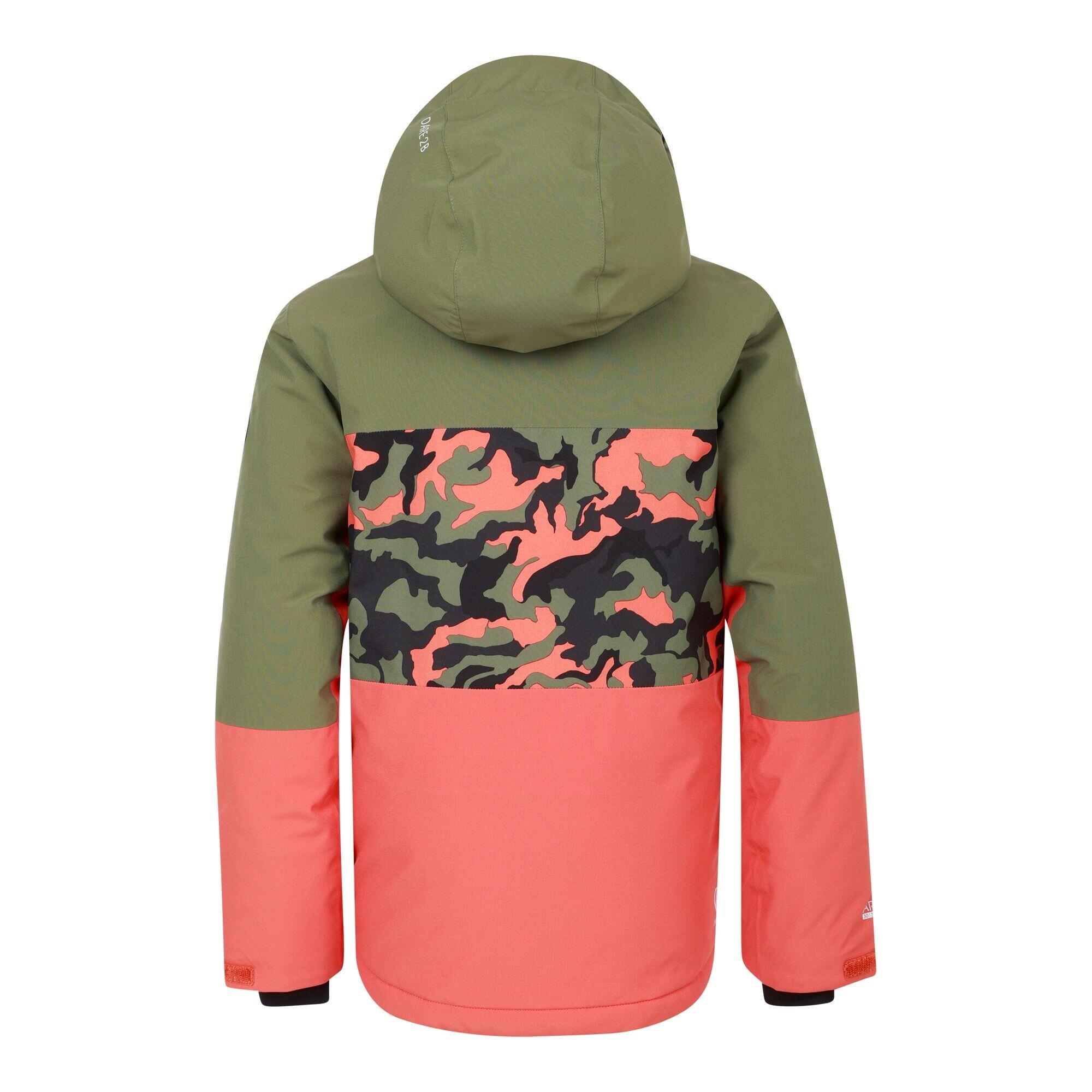 Childrens/Kids Traverse II Camo Ski Jacket (Orange Rust) 2/5