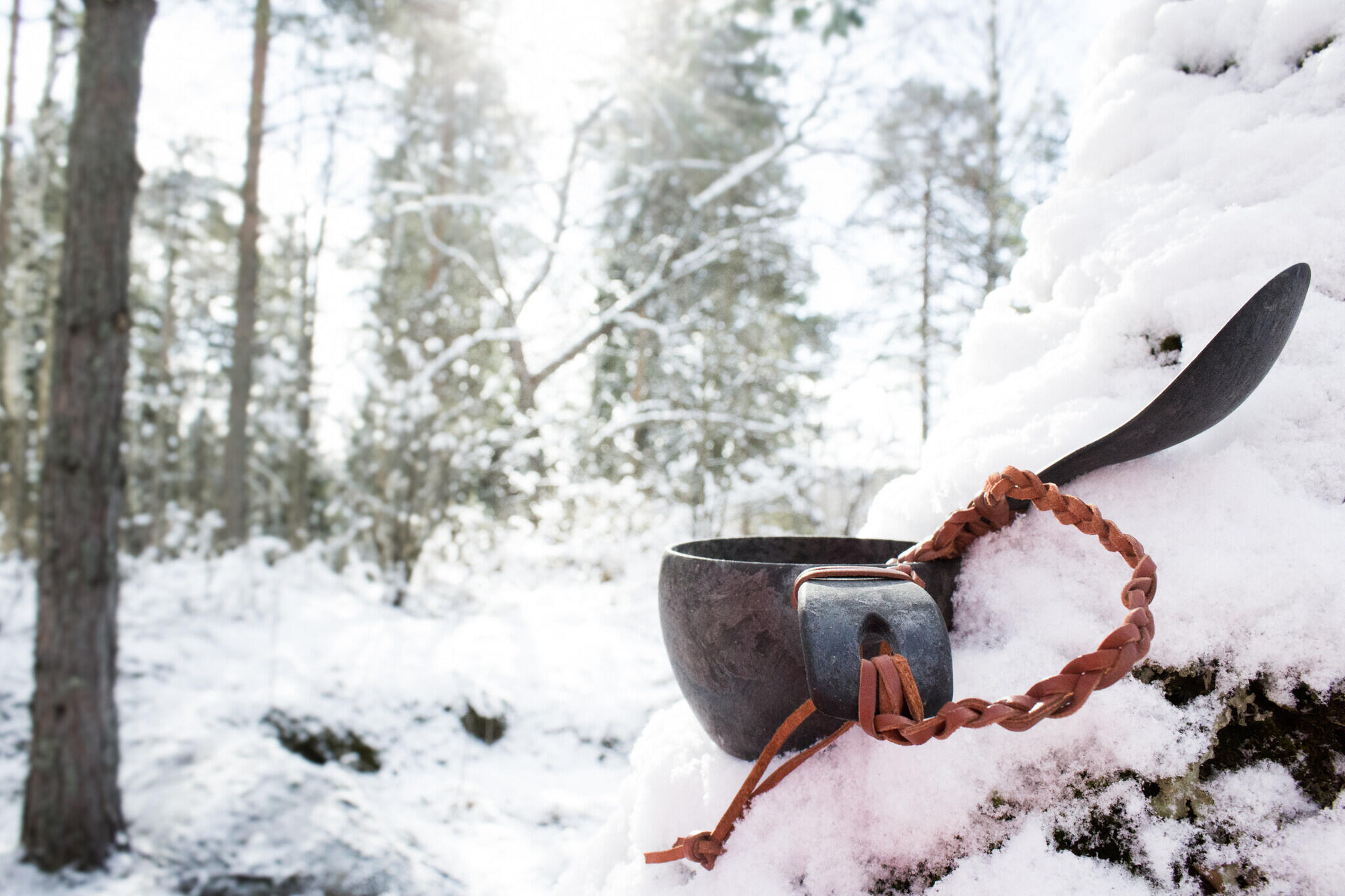 outdoorowy Kupilka 21 Klasyczny kubek z łyżeczką-Kelo (czarny) 3/7