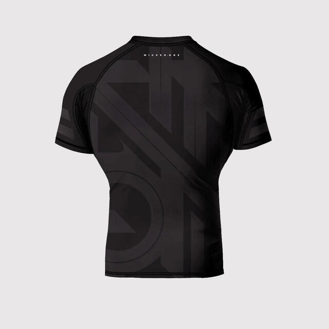 Rashguard artes marciais mistas compressão resistente Outsiderz Black 2/4