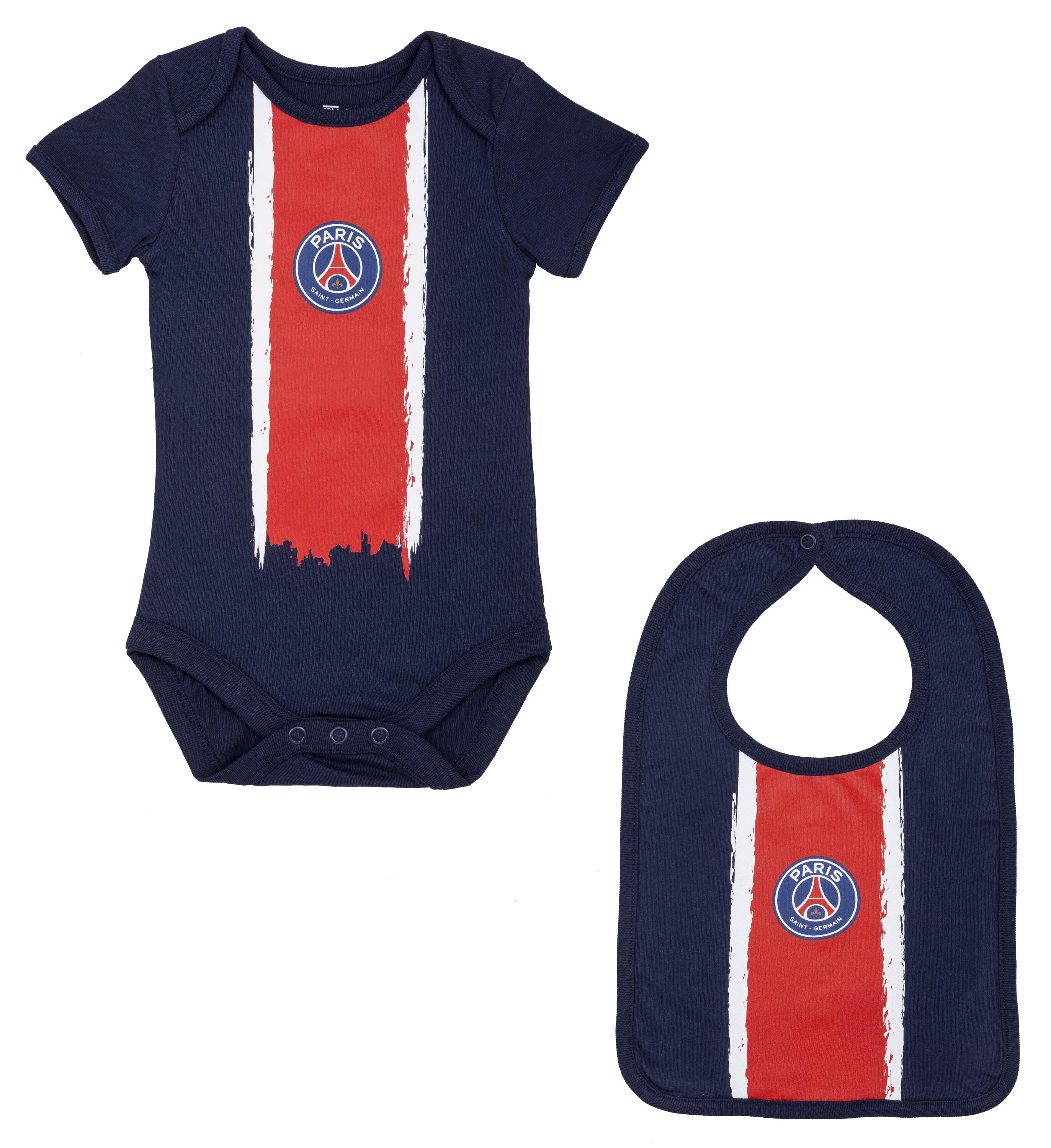 Body bavoir bébé garçon PSG - Collection officielle PARIS SAINT GERMAIN 1/2