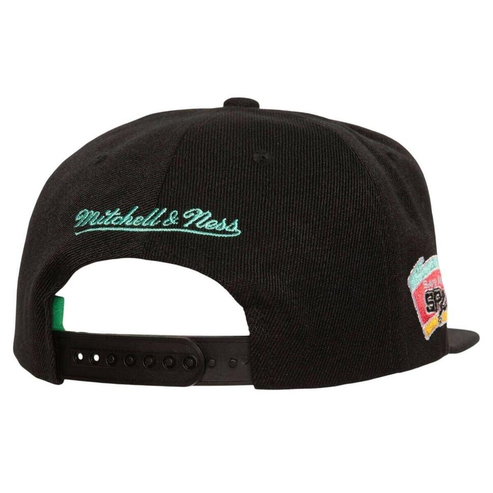 Czapka z daszkiem do koszykówki Mitchell & Ness NBA San Antonio Spurs czarna
