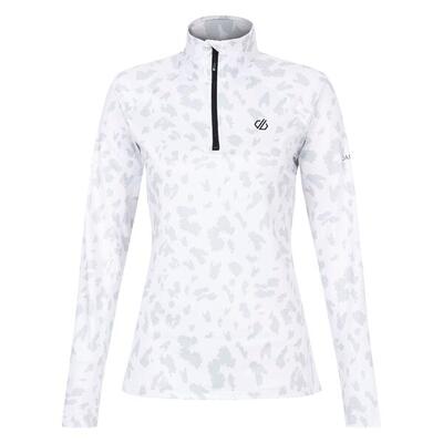 Dames divulge dash print core stretch midlayer (blanc de blanc)