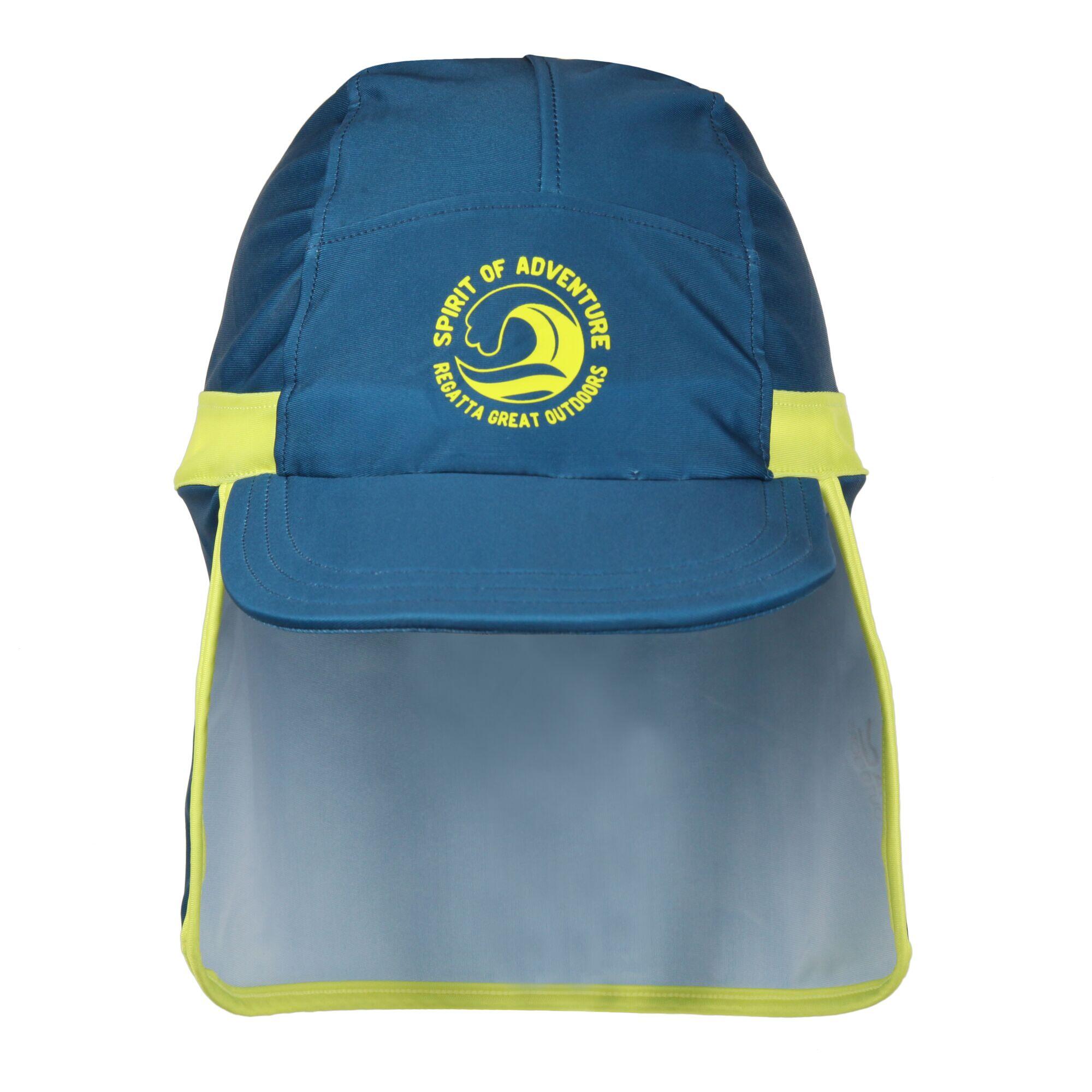 REGATTA Childrens/Kids Spirit Of Adventure Protect II Wave Cap (Moroccan Blue/Citron