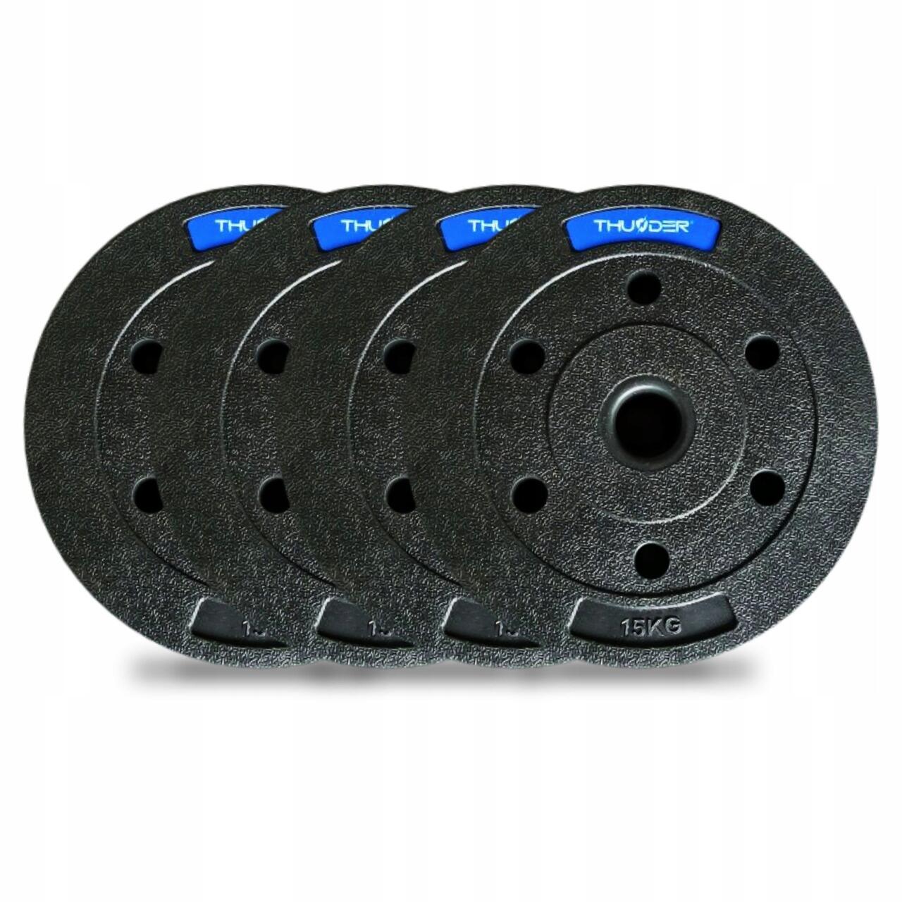 Conjunto de pesos compostos thunder set-b-13-60kg (2x10 6x5 4x2,5)
