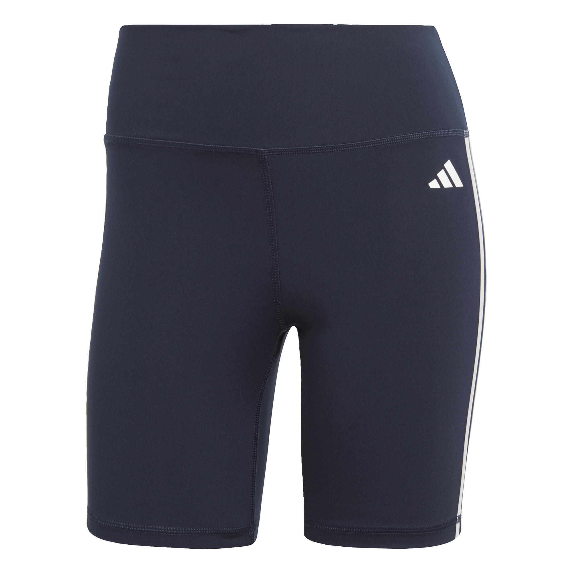 Training Essentials 3-Stripes High-Waisted Short Leggings