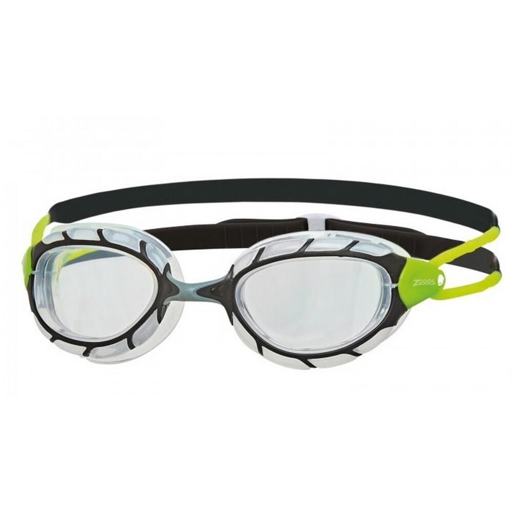 Unisex Adult Predator 2024 Swimming Goggles (Black/Green/Clear) 2/2