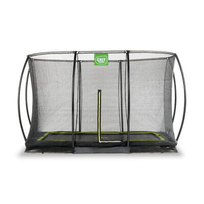 Exit silhouette inground trampoline 214x305cm met veiligheidsnet - zwart