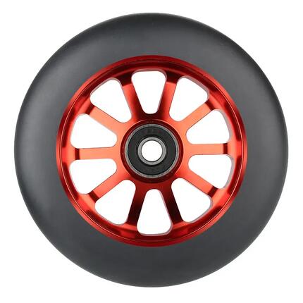 Roues de trottinette freestyle Vokul - 110 mm en aluminium - rouges ot de 2