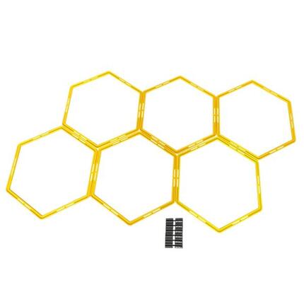 Grille d'Agilité - Hexagon Agility Grid - Incl. Sac de Rangement - Jaune