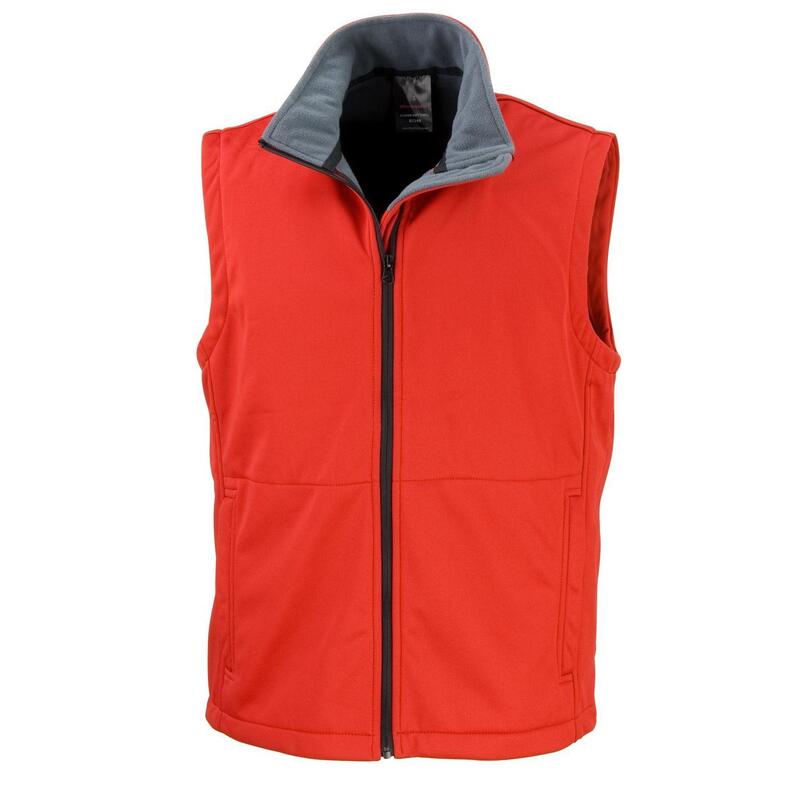 Veste Sans Manches En Softshell Homme (Rouge)