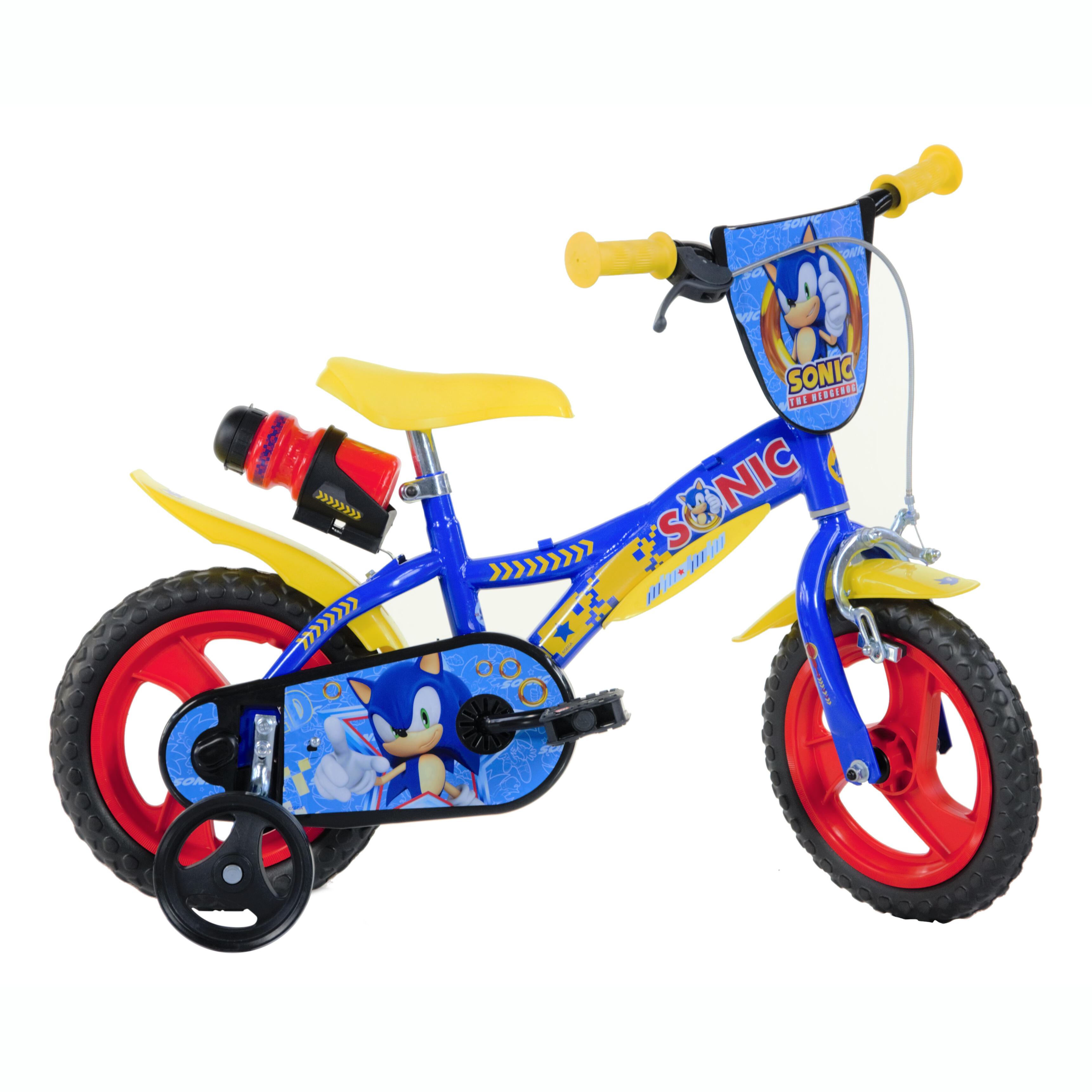 Dino Bikes - Vélo Enfant 12 Pouces 3 Ans Sonic - Vélo Enfant - Bleu|jaune|rouge - 12" - Decathlon