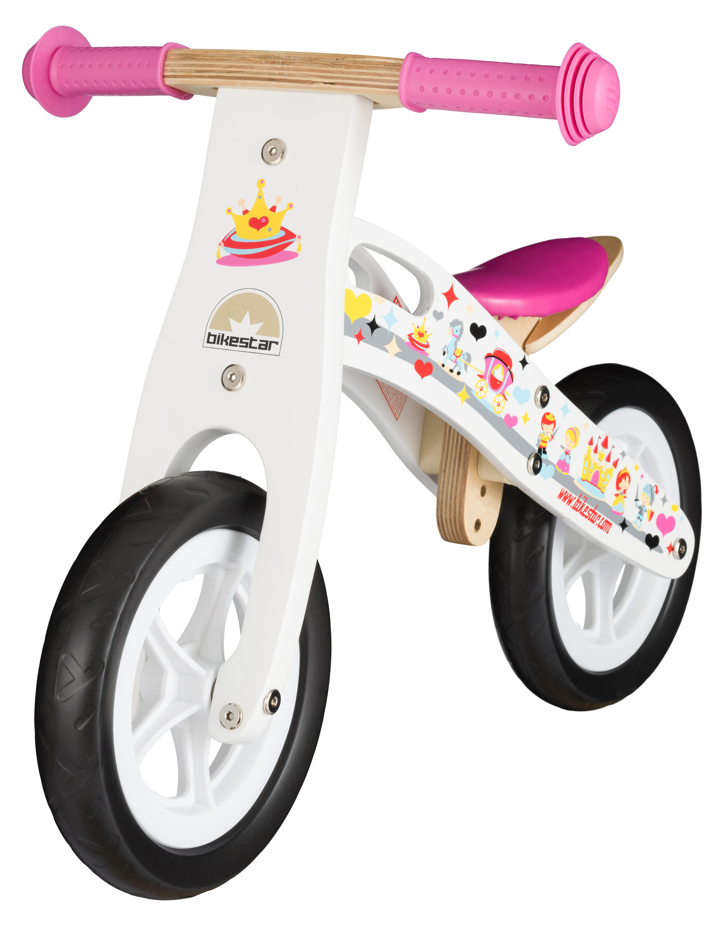 Bikestar, houten loopfiets, 10 inch wielen, prinses 4/5