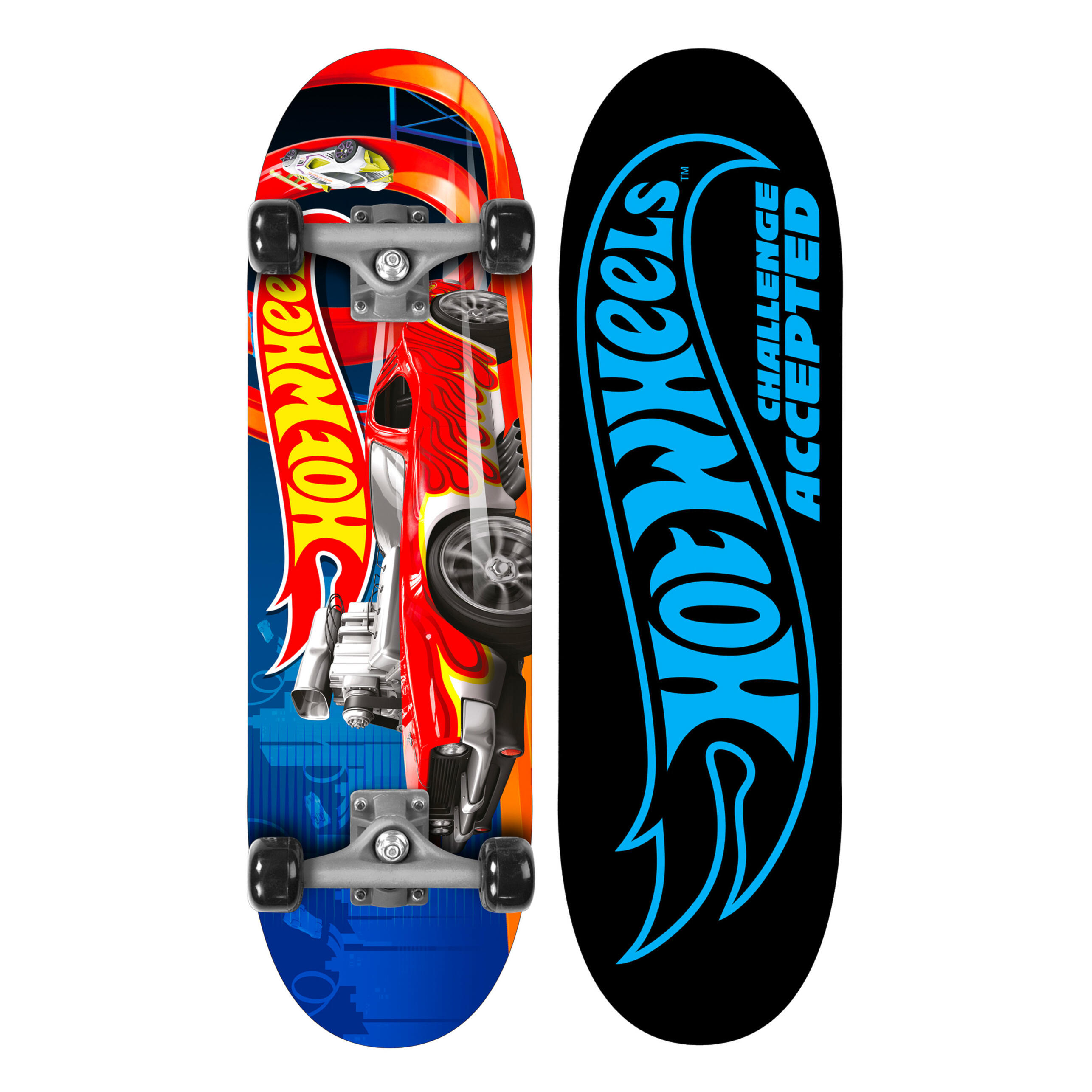 Stamp - Skateboard Enfant 28 X 8 Pouce Hot Wheels - Skateboard Complet - Noir - 28" - Decathlon