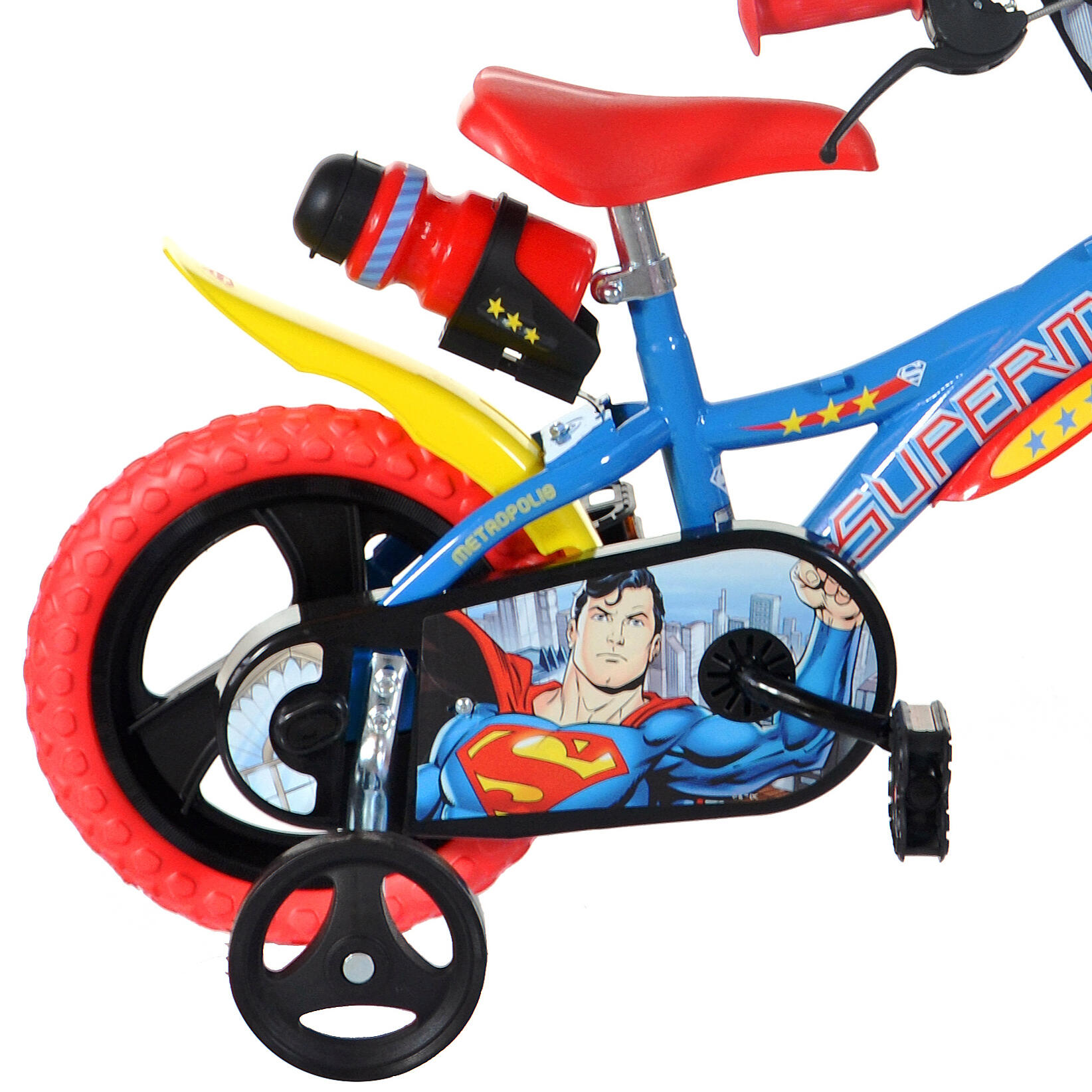 Bicicleta Niños 12 Pulgadas Superman azul 3 años 3/4