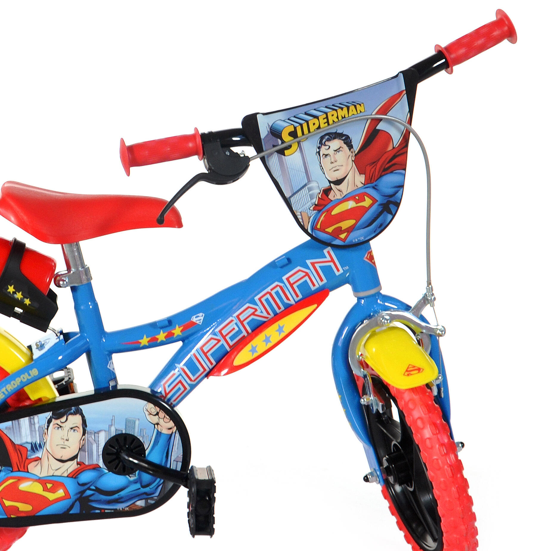 Bicicleta Niños 12 Pulgadas Superman azul 3 años 2/4