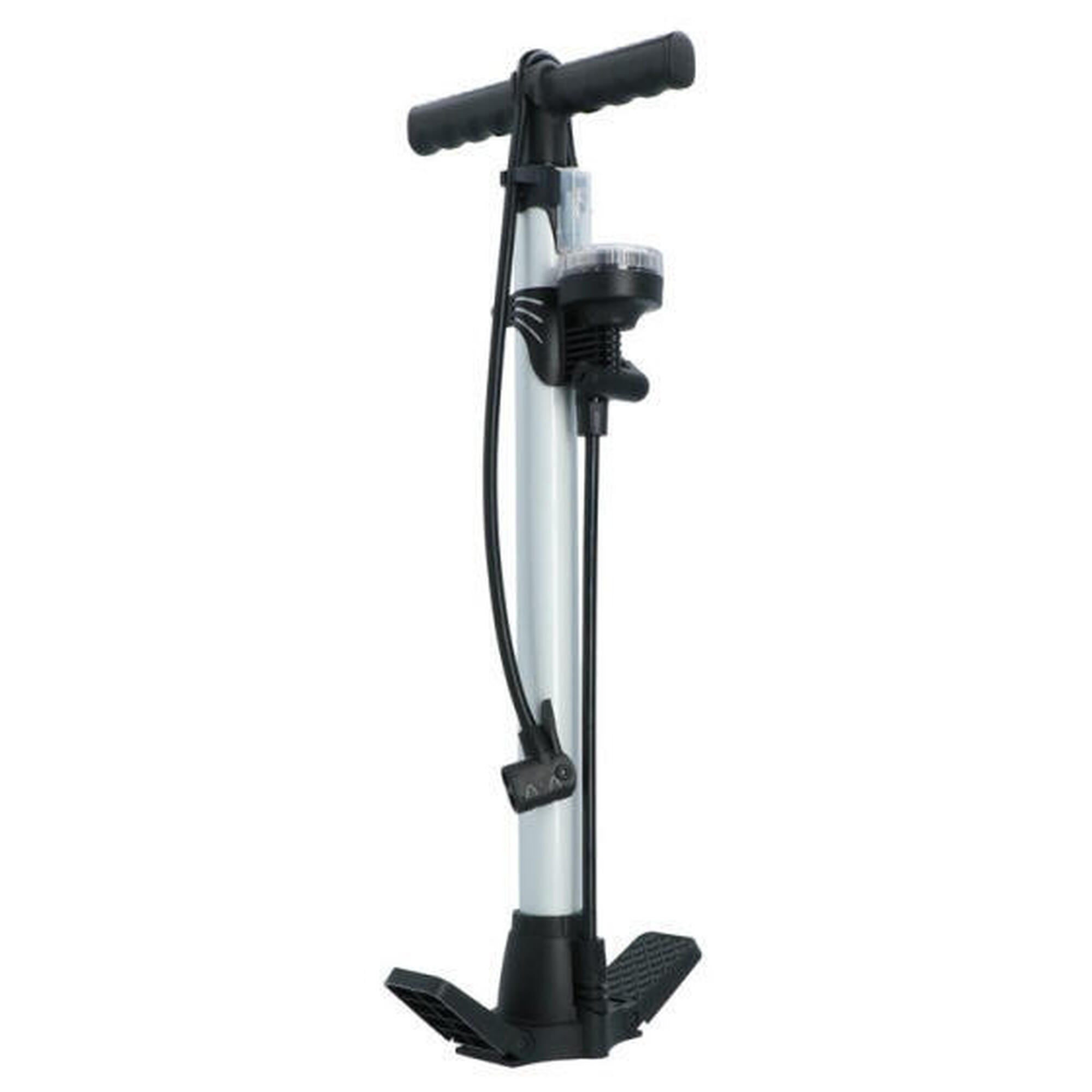 Pompe à vélo Manomètre 52 cm Dunlop, Presta, Schrader Valve Silver