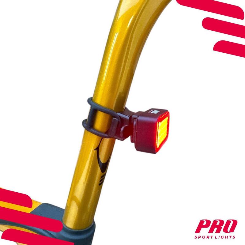 Feu arrière vélo LED avec capteur de freinage rechargeable par USB - 125 Lumens