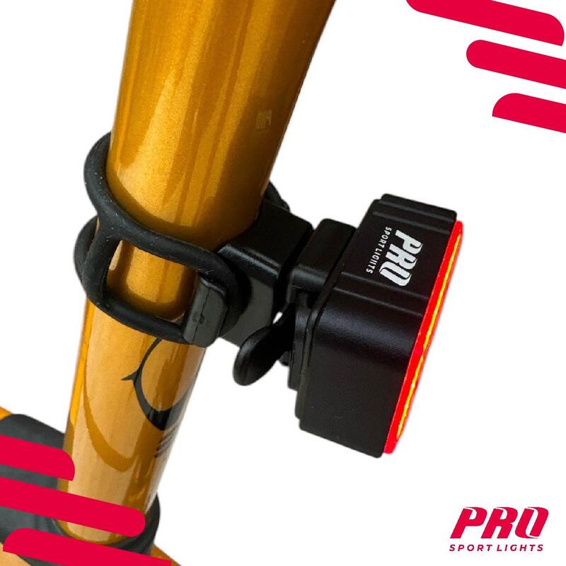 Feu arrière vélo LED avec capteur de freinage rechargeable par USB - 125 Lumens