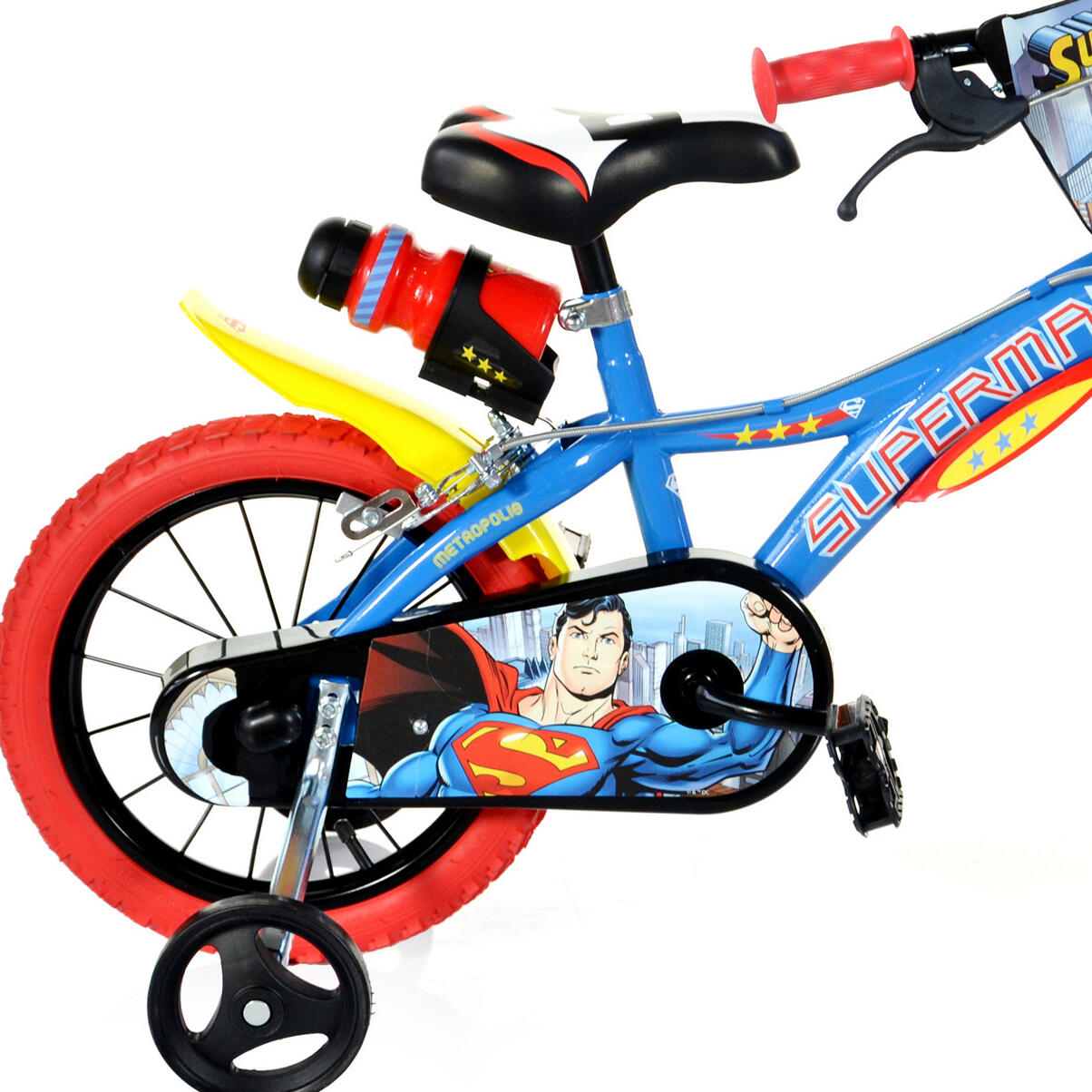 Bicicleta Niños 16 Pulgadas Superman azul 5-7 años 2/5