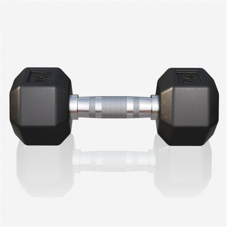Dumbbels -  Set 14 kg - 6 & 8 kg - Hexagon - Gietijzer 3/7