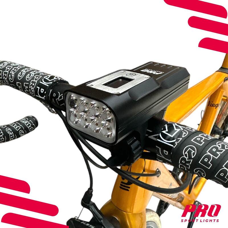 Sada cyklistického osvětlení USB dobíjecí LED – 2000 a 125 lumenů