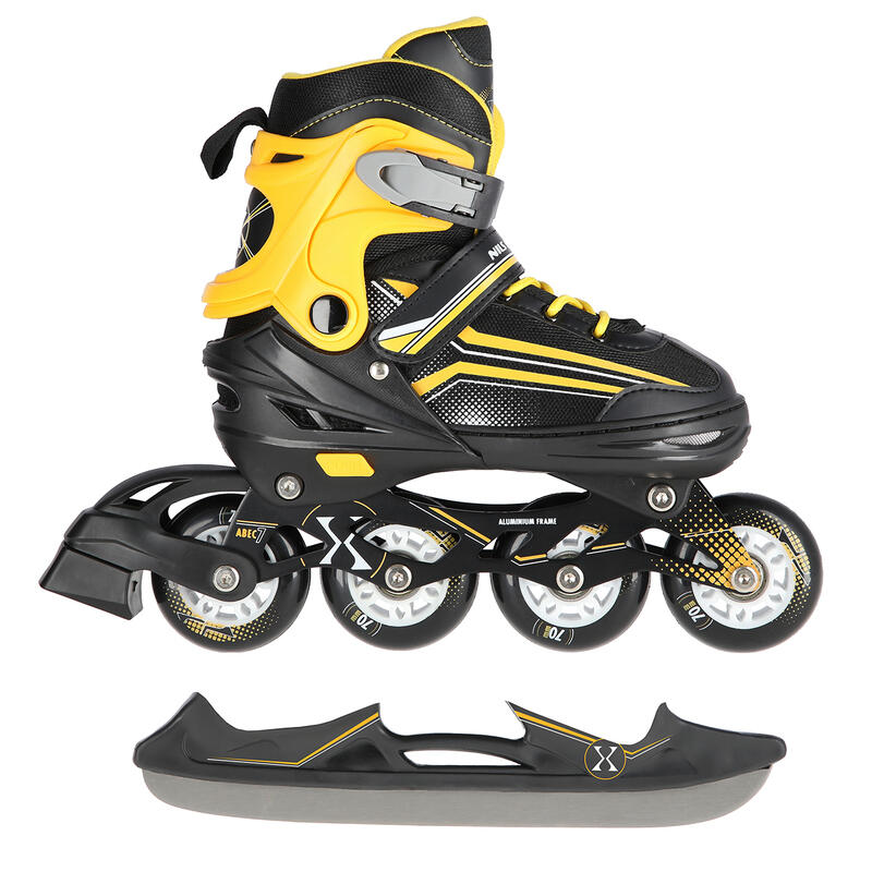 Inline skates met verwisselbare ijshockeyskid Nils Extreme NH18190 2-in-1