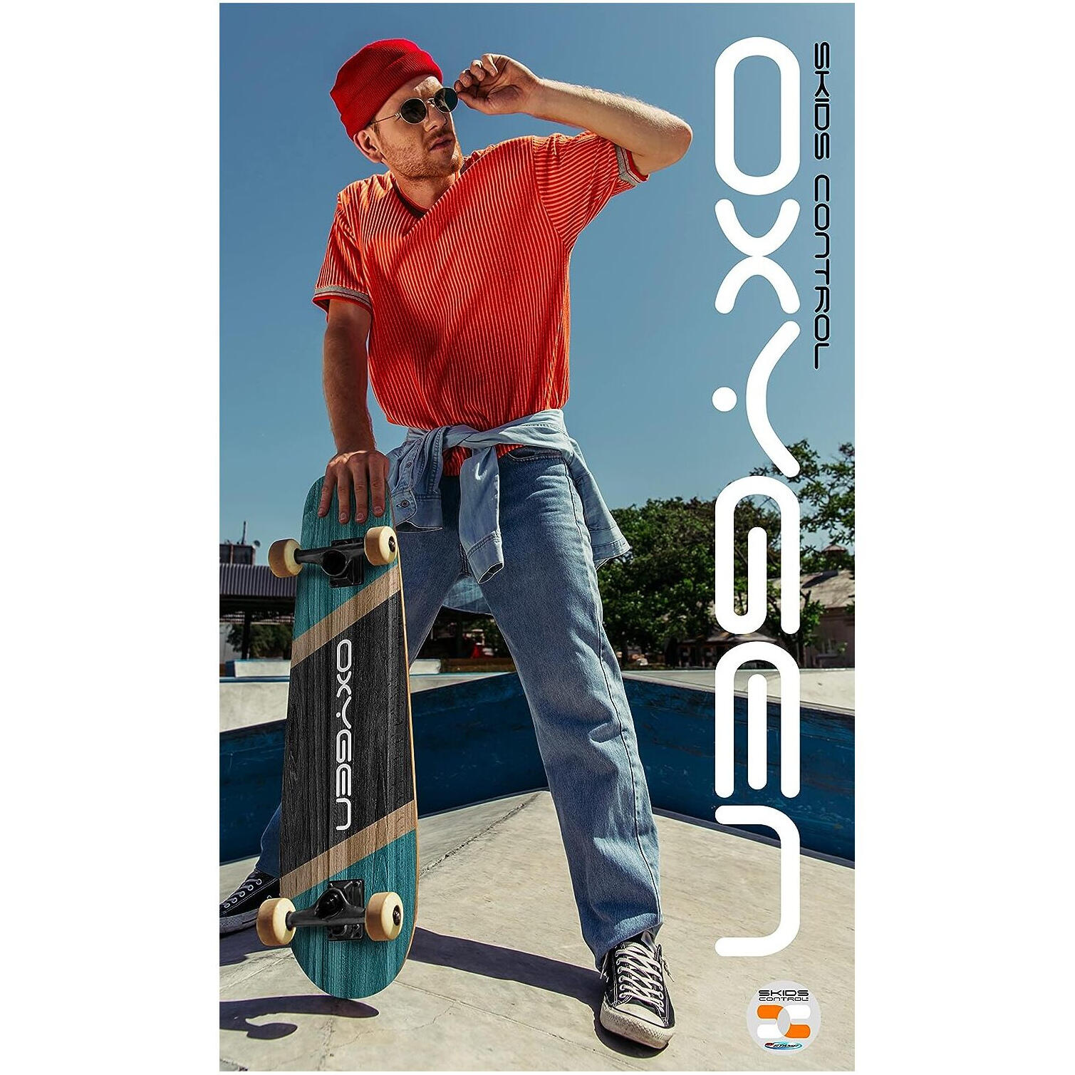 Skateboard 27x8 pollici Skids Control nero 2/3