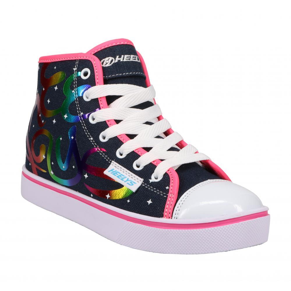 Veloz Denim/Rainbow Kids Heely Shoe 2/6