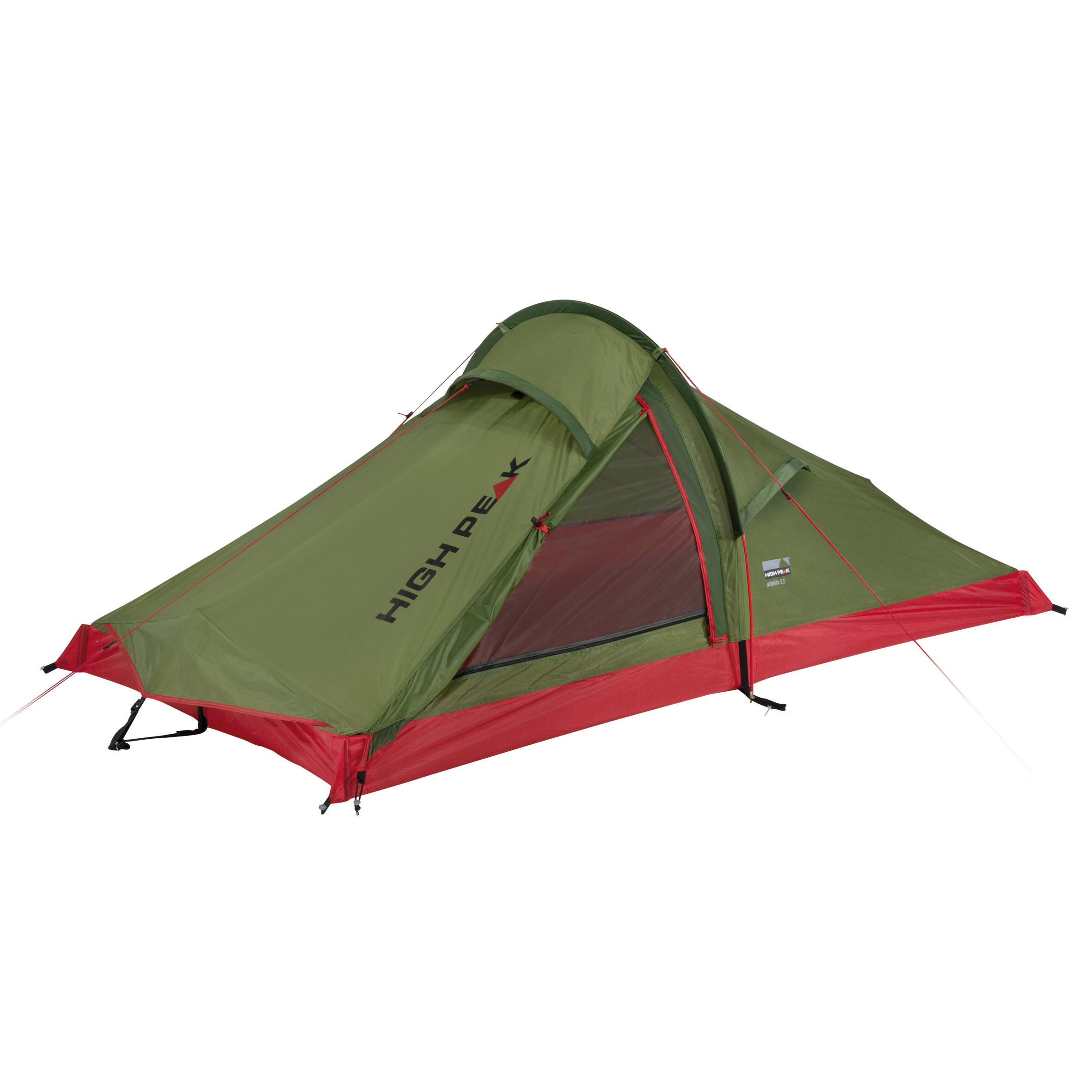 High Peak - Tente De Trekking Siskin 2.0 Vélo 2 Personnes Monocoque 1,7 Kg Légère - Tente - Rouge|vert - 2 Places - Decathlon