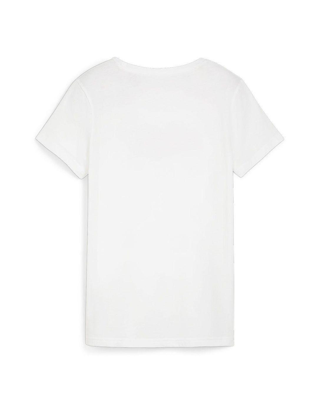 Vêtements de voile à manches courtes Puma Ess graphic Blanc 2/5
