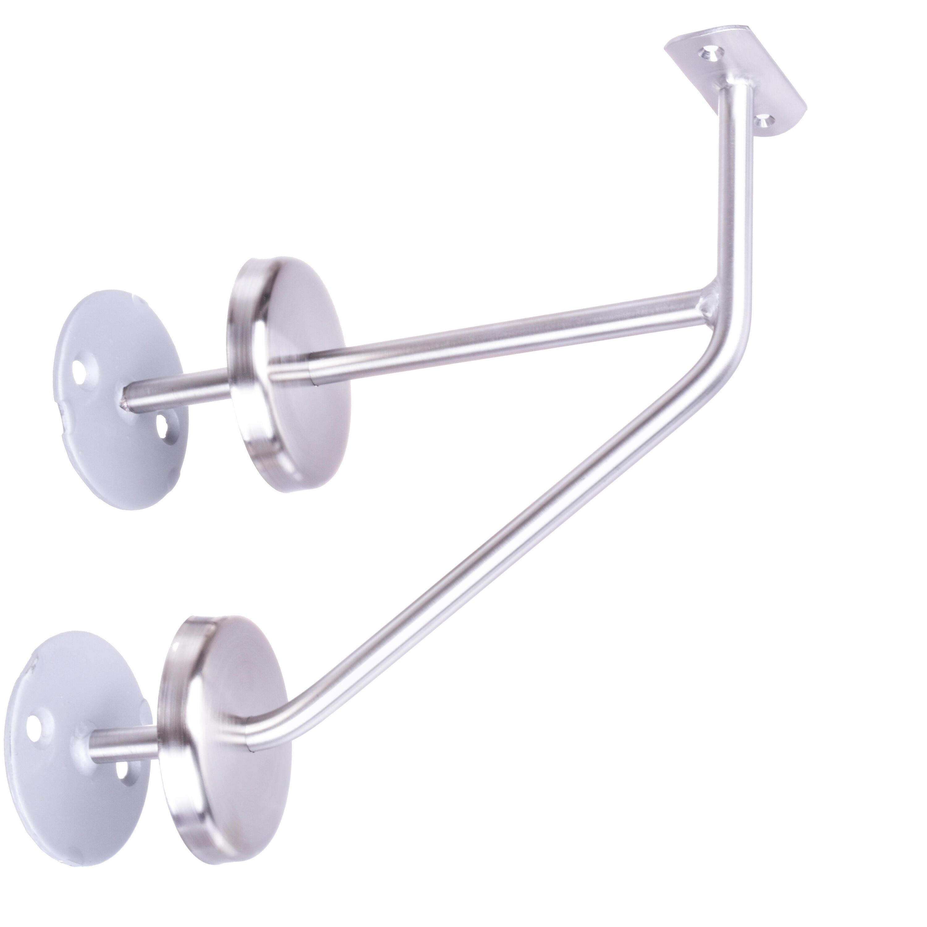 2 x Support de barre de danse PROFI avec double fixation en acier inoxyd. 4/5